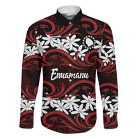 Personalised Cook Islands Atiu Enuamanu Family Matching Tank Maxi Dress and Hawaiian Shirt Tiare Maori Polynesian Waves Tattoo