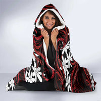 Personalised Cook Islands Atiu Enuamanu Hooded Blanket Tiare Maori Polynesian Waves Tattoo LT14 - Polynesian Pride