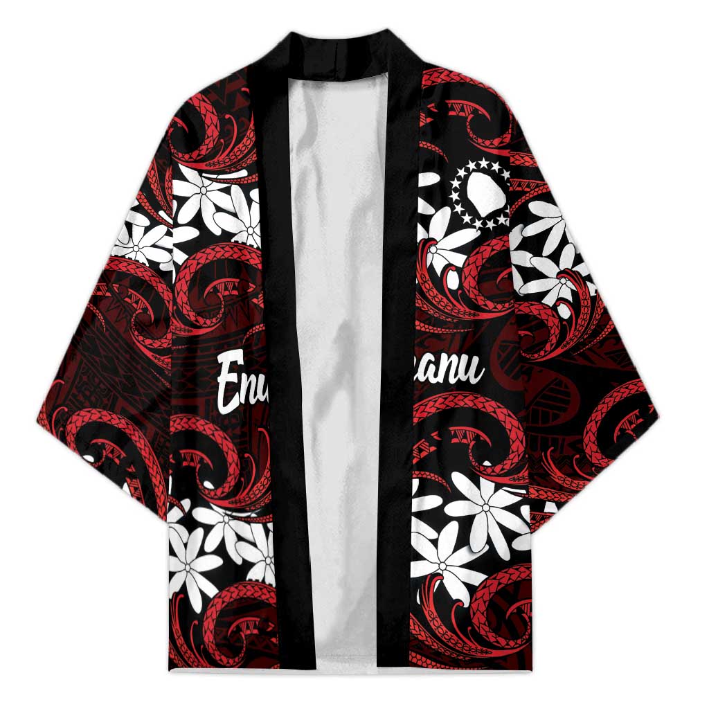 Personalised Cook Islands Atiu Enuamanu Kimono Tiare Maori Polynesian Waves Tattoo