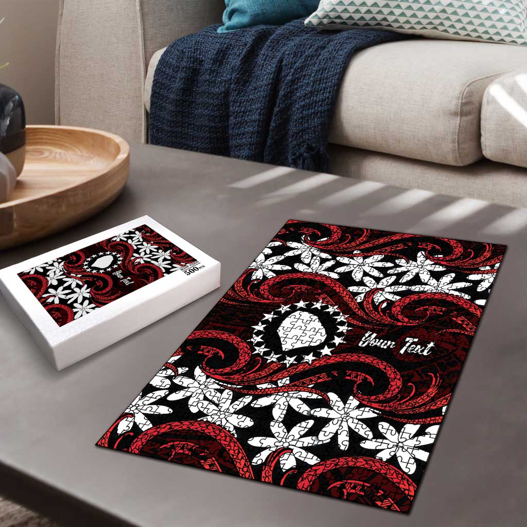 Personalised Cook Islands Atiu Enuamanu Puzzle Tiare Maori Polynesian Waves Tattoo