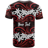 Personalised Cook Islands Atiu Enuamanu T Shirt Tiare Maori Polynesian Waves Tattoo LT14 - Polynesian Pride