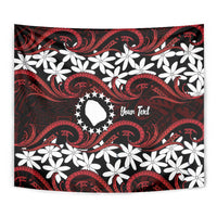 Personalised Cook Islands Atiu Enuamanu Tapestry Tiare Maori Polynesian Waves Tattoo