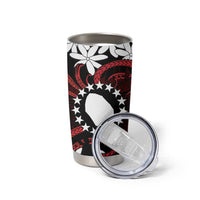 Personalised Cook Islands Atiu Enuamanu Tumbler Cup Tiare Maori Polynesian Waves Tattoo LT14 - Polynesian Pride
