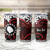 Personalised Cook Islands Atiu Enuamanu Tumbler Cup Tiare Maori Polynesian Waves Tattoo LT14 - Polynesian Pride
