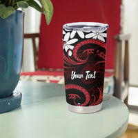 Personalised Cook Islands Atiu Enuamanu Tumbler Cup Tiare Maori Polynesian Waves Tattoo LT14 - Polynesian Pride