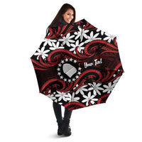 Personalised Cook Islands Atiu Enuamanu Umbrella Tiare Maori Polynesian Waves Tattoo