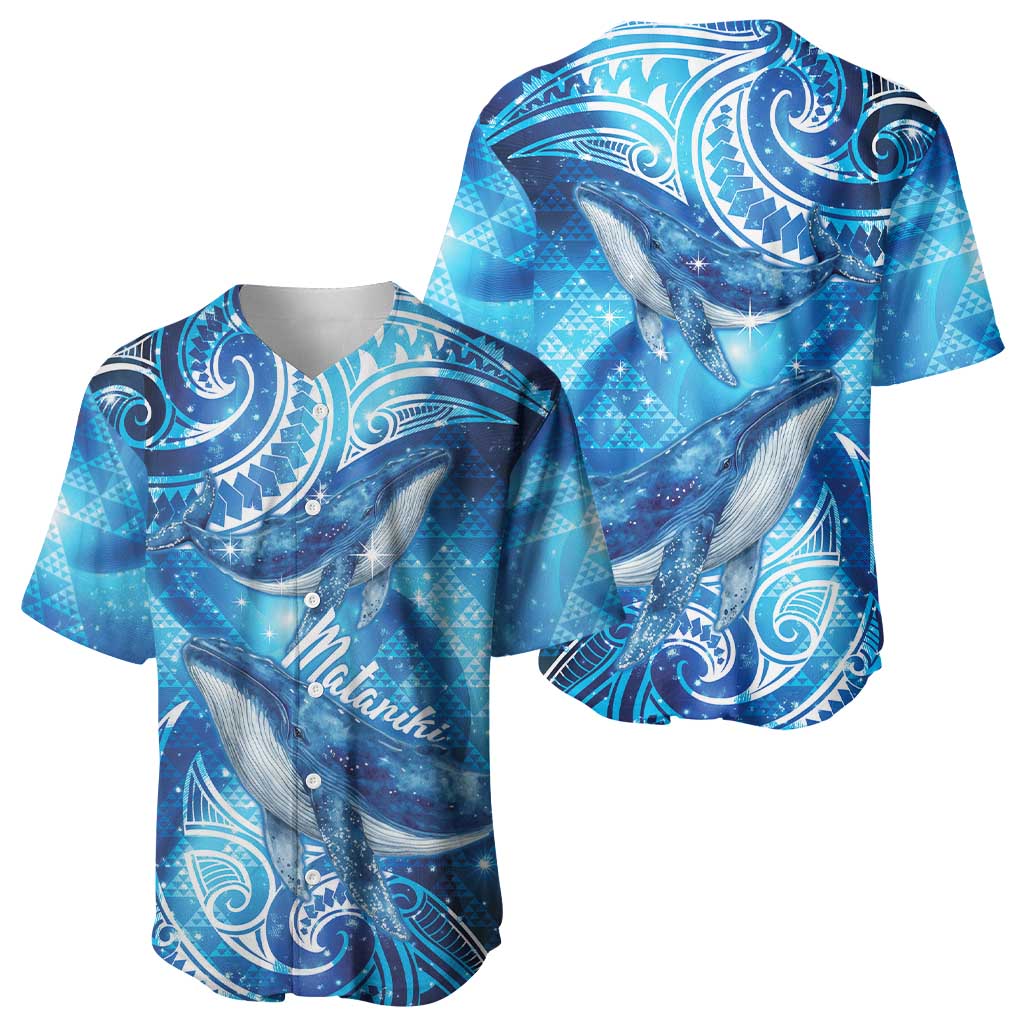 New Zealand Humpback Whale Matariki Baseball Jersey Maori New Year Taniko Niho Taniwha LT14 - Polynesian Pride