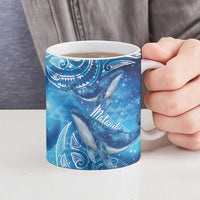 New Zealand Humpback Whale Matariki Ceramic Mug Maori New Year Taniko Niho Taniwha