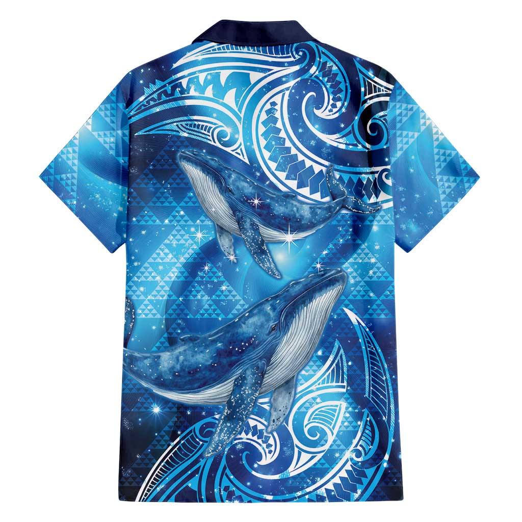 New Zealand Humpback Whale Matariki Family Matching Long Sleeve Bodycon Dress and Hawaiian Shirt Maori New Year Taniko Niho Taniwha LT14 - Polynesian Pride