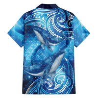New Zealand Humpback Whale Matariki Family Matching Long Sleeve Bodycon Dress and Hawaiian Shirt Maori New Year Taniko Niho Taniwha LT14 - Polynesian Pride