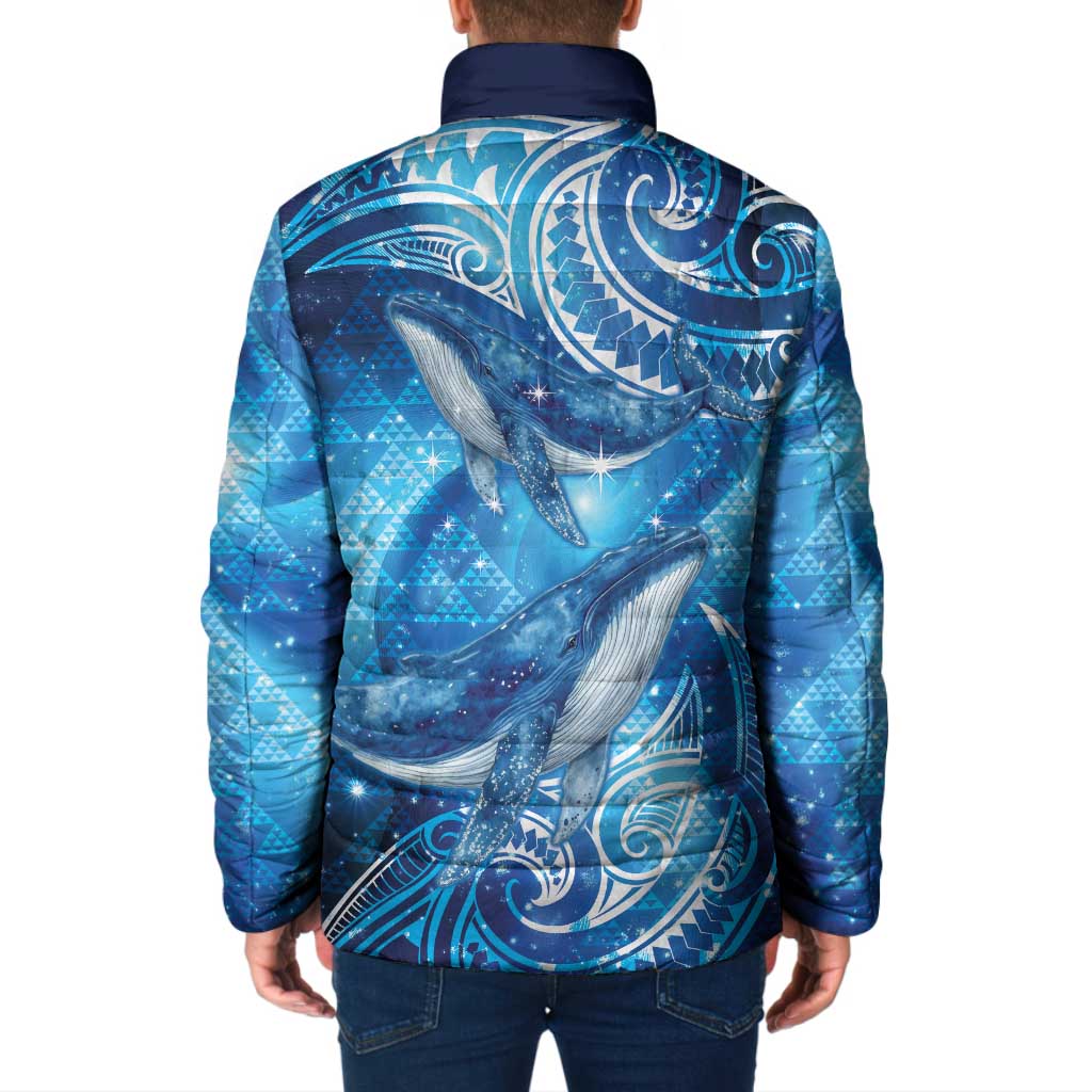 New Zealand Humpback Whale Matariki Padded Jacket Maori New Year Taniko Niho Taniwha LT14 - Polynesian Pride