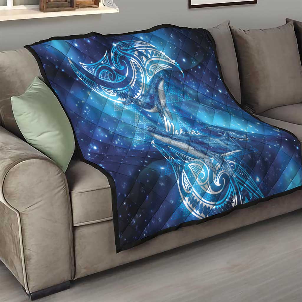 New Zealand Humpback Whale Matariki Quilt Maori New Year Taniko Niho Taniwha LT14 - Polynesian Pride
