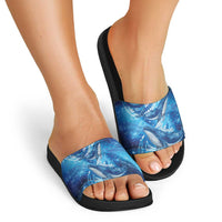 New Zealand Humpback Whale Matariki Slide Sandals Maori New Year Taniko Niho Taniwha LT14 - Polynesian Pride