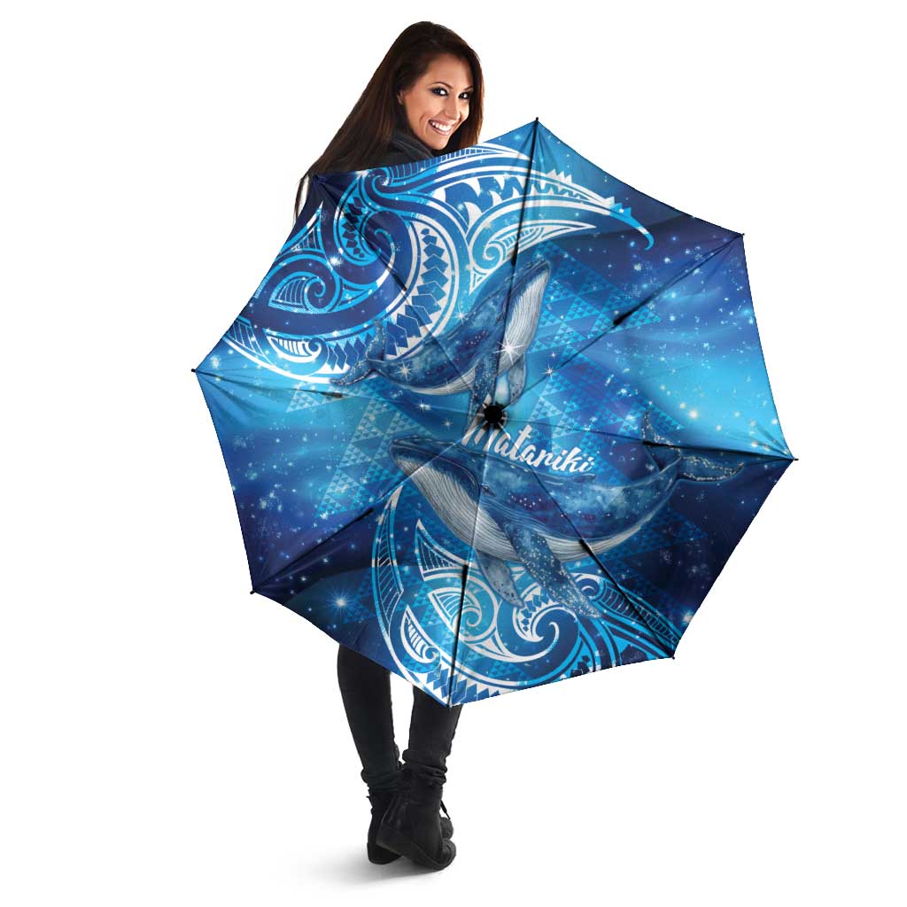New Zealand Humpback Whale Matariki Umbrella Maori New Year Taniko Niho Taniwha LT14 - Polynesian Pride