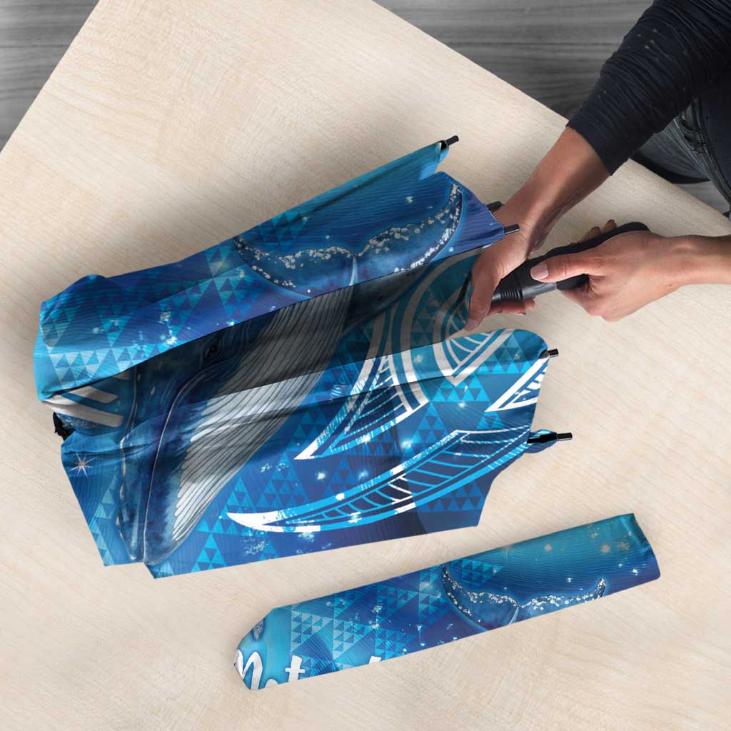 New Zealand Humpback Whale Matariki Umbrella Maori New Year Taniko Niho Taniwha LT14 - Polynesian Pride