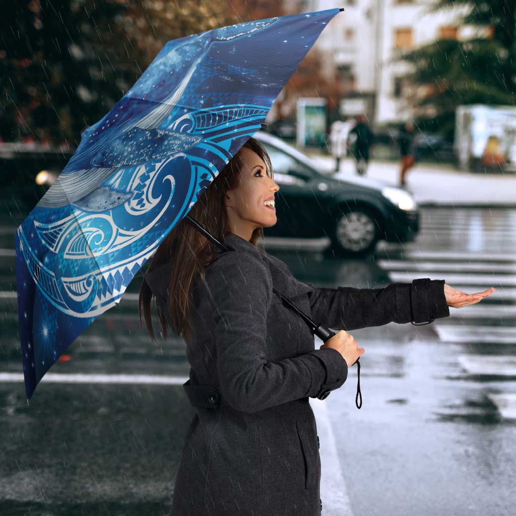 New Zealand Humpback Whale Matariki Umbrella Maori New Year Taniko Niho Taniwha LT14 - Polynesian Pride