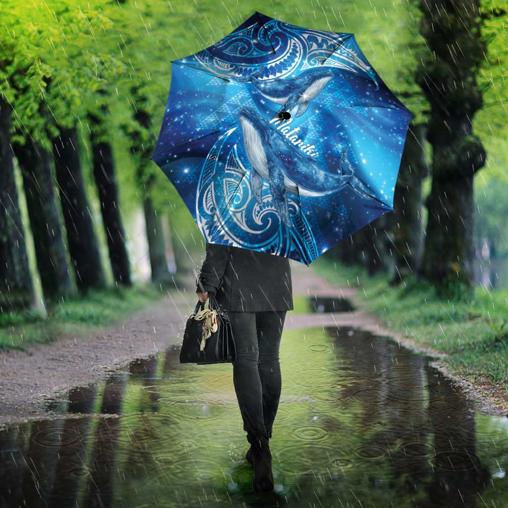 New Zealand Humpback Whale Matariki Umbrella Maori New Year Taniko Niho Taniwha LT14 - Polynesian Pride