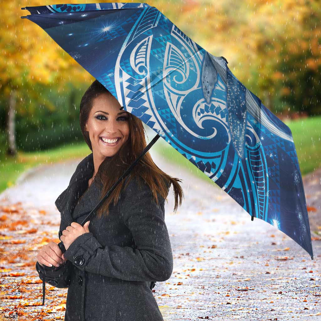New Zealand Humpback Whale Matariki Umbrella Maori New Year Taniko Niho Taniwha LT14 - Polynesian Pride