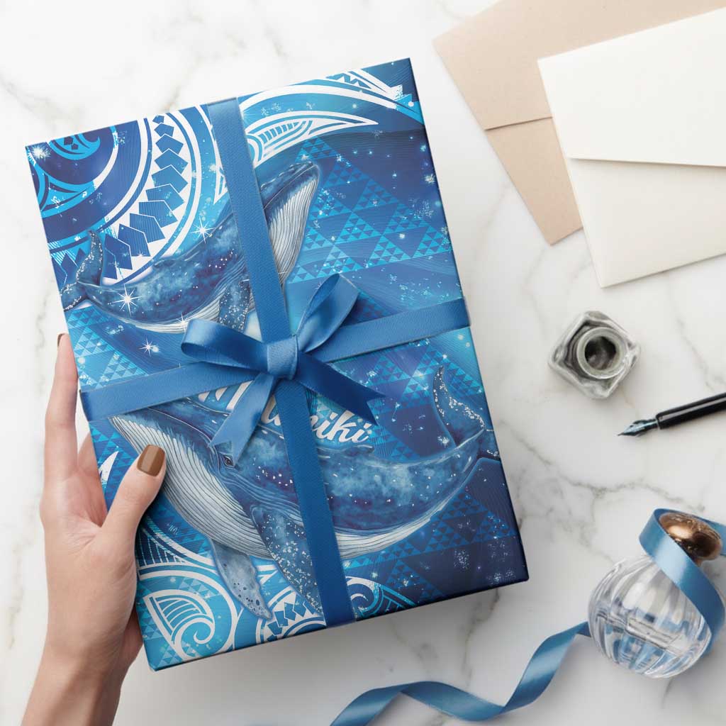 New Zealand Humpback Whale Matariki Wrapping Paper Maori New Year Taniko Niho Taniwha LT14 - Polynesian Pride