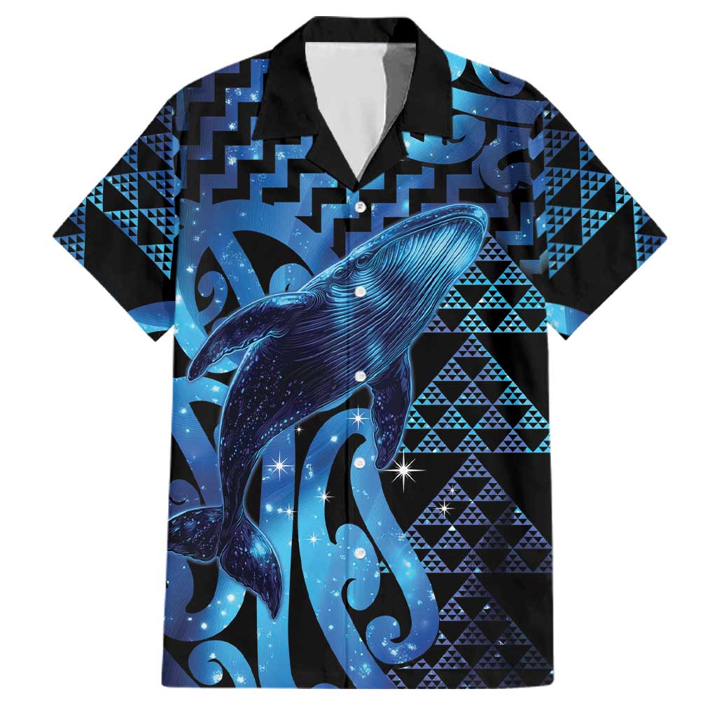 Humpback Whale Matariki New Zealand Family Matching Mermaid Dress and Hawaiian Shirt NZ Maori Paikea Poutama Luxury Blue