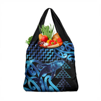 Humpback Whale Matariki New Zealand Grocery Bag NZ Maori Paikea Poutama Luxury Blue LT14 1-pack One Size Blue - Polynesian Pride