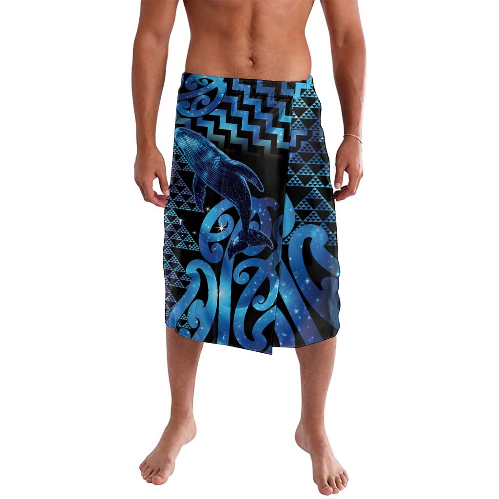 Humpback Whale Matariki New Zealand Lavalava NZ Maori Paikea Poutama Luxury Blue LT14 Blue - Polynesian Pride