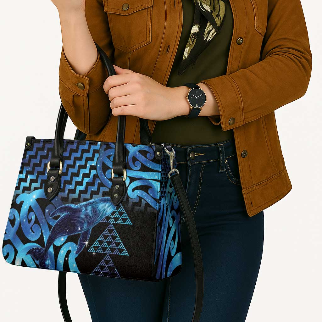 Humpback Whale Matariki New Zealand Leather Bag NZ Maori Paikea Poutama Luxury Blue LT14 - Polynesian Pride