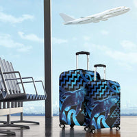 Humpback Whale Matariki New Zealand Luggage Cover NZ Maori Paikea Poutama Luxury Blue