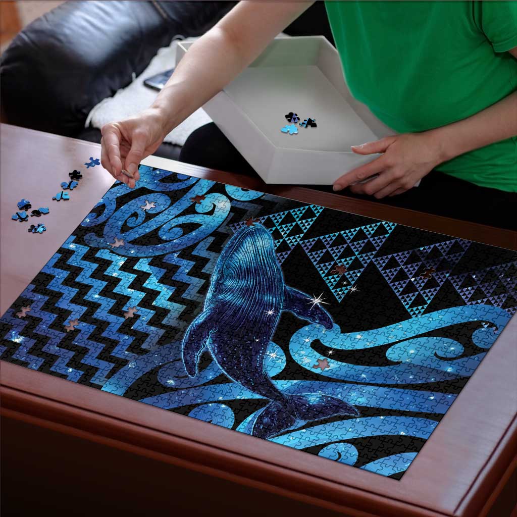 Humpback Whale Matariki New Zealand Puzzle NZ Maori Paikea Poutama Luxury Blue LT14 - Polynesian Pride