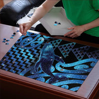 Humpback Whale Matariki New Zealand Puzzle NZ Maori Paikea Poutama Luxury Blue LT14 - Polynesian Pride