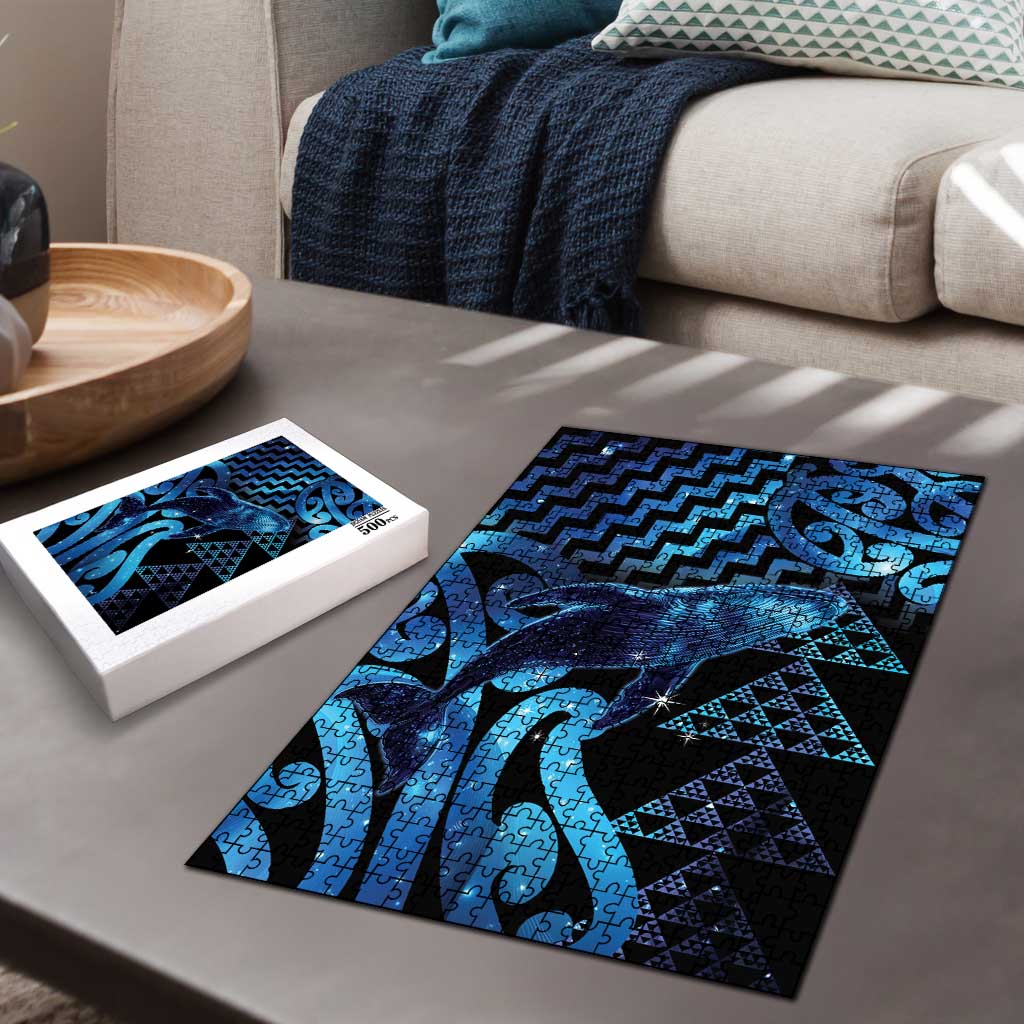 Humpback Whale Matariki New Zealand Puzzle NZ Maori Paikea Poutama Luxury Blue LT14 - Polynesian Pride