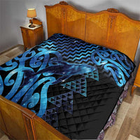 Humpback Whale Matariki New Zealand Quilt NZ Maori Paikea Poutama Luxury Blue