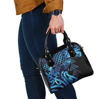 Humpback Whale Matariki New Zealand Shoulder Handbag NZ Maori Paikea Poutama Luxury Blue