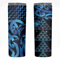 Humpback Whale Matariki New Zealand Skinny Tumbler NZ Maori Paikea Poutama Luxury Blue