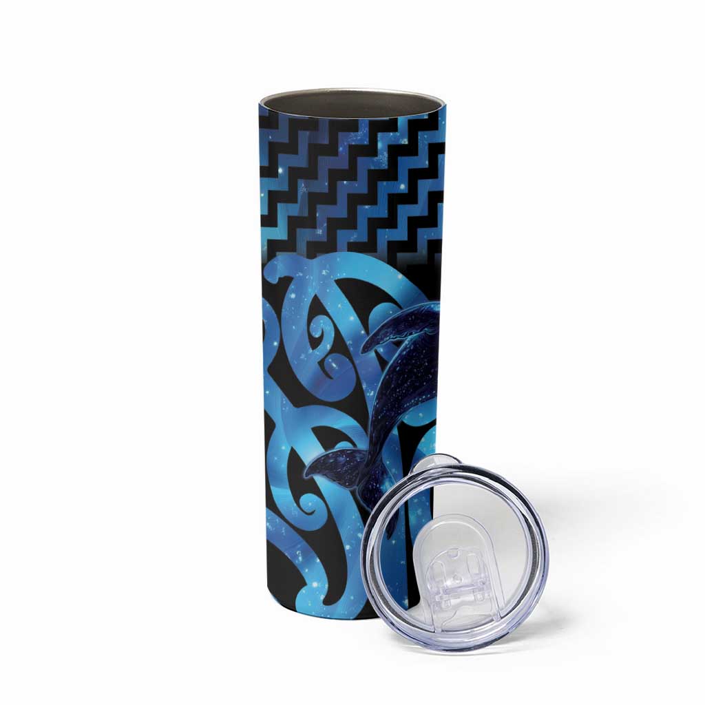 Humpback Whale Matariki New Zealand Skinny Tumbler NZ Maori Paikea Poutama Luxury Blue