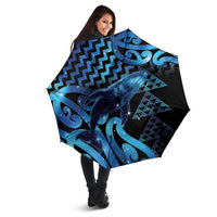 Humpback Whale Matariki New Zealand Umbrella NZ Maori Paikea Poutama Luxury Blue LT14 - Polynesian Pride
