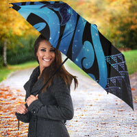 Humpback Whale Matariki New Zealand Umbrella NZ Maori Paikea Poutama Luxury Blue LT14 - Polynesian Pride