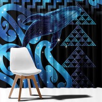 Humpback Whale Matariki New Zealand Window Curtain NZ Maori Paikea Poutama Luxury Blue