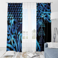 Humpback Whale Matariki New Zealand Window Curtain NZ Maori Paikea Poutama Luxury Blue