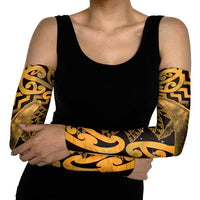 Humpback Whale Matariki New Zealand Arm Sleeves NZ Maori Paikea Poutama Luxury Gold