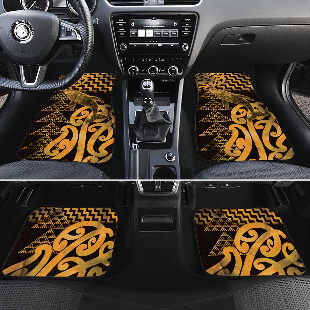 Humpback Whale Matariki New Zealand Car Mats NZ Maori Paikea Poutama Luxury Gold