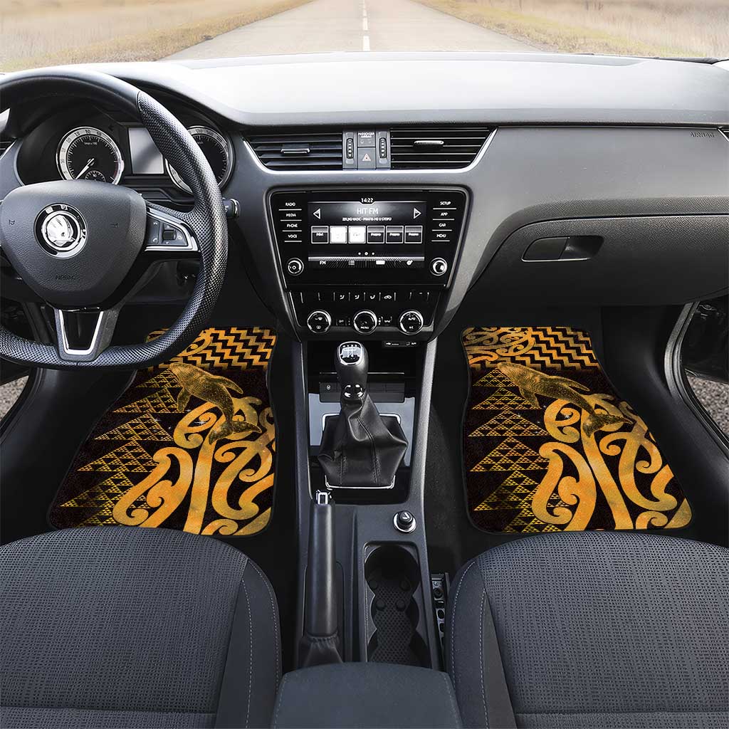 Humpback Whale Matariki New Zealand Car Mats NZ Maori Paikea Poutama Luxury Gold