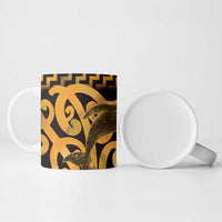 Humpback Whale Matariki New Zealand Ceramic Mug NZ Maori Paikea Poutama Luxury Gold LT14 - Polynesian Pride