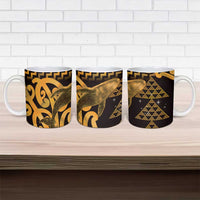Humpback Whale Matariki New Zealand Ceramic Mug NZ Maori Paikea Poutama Luxury Gold LT14 - Polynesian Pride