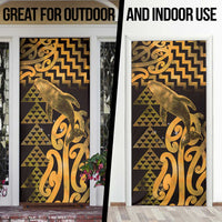 Humpback Whale Matariki New Zealand Door Cover NZ Maori Paikea Poutama Luxury Gold