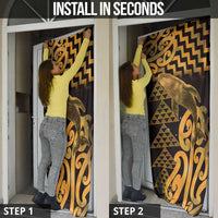 Humpback Whale Matariki New Zealand Door Cover NZ Maori Paikea Poutama Luxury Gold