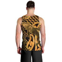 Humpback Whale Matariki New Zealand Men Tank Top NZ Maori Paikea Poutama Luxury Gold