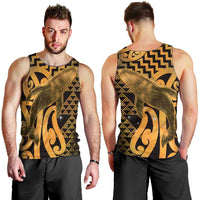 Humpback Whale Matariki New Zealand Men Tank Top NZ Maori Paikea Poutama Luxury Gold