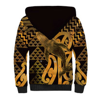 Humpback Whale Matariki New Zealand Sherpa Hoodie NZ Maori Paikea Poutama Luxury Gold