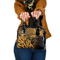 Humpback Whale Matariki New Zealand Shoulder Handbag NZ Maori Paikea Poutama Luxury Gold